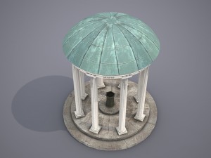 old well - low poly 3D 모델