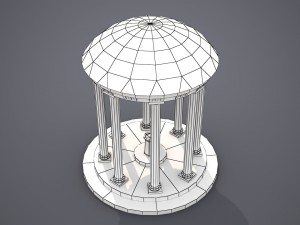 old well - low poly 3D 모델
