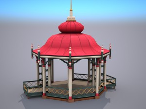 gazebo - low poly 3D Model