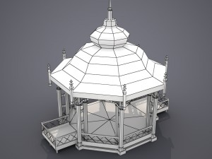 gazebo - low poly 3D Model