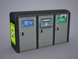 recycling container - low poly 3D Model