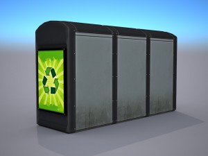 recycling container - low poly 3D Model