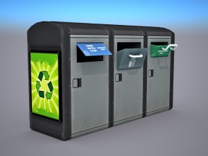 recycling container - low poly 3D Model