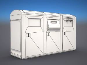 recycling container - low poly 3D Model