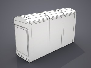 recycling container - low poly 3D Model