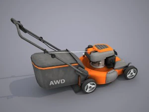 lawn mower - low poly 3D Model