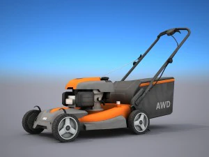 lawn mower - low poly 3D Model