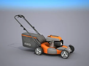 lawn mower - low poly 3D Model