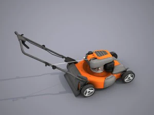lawn mower - low poly 3D Model