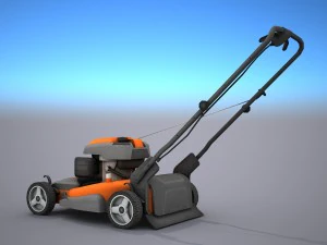 lawn mower - low poly 3D Model