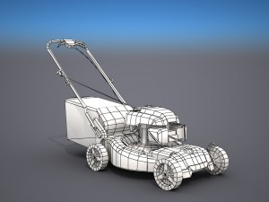 lawn mower - low poly 3D Модель