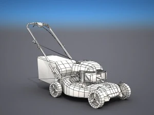 lawn mower - low poly 3D Model