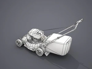 lawn mower - low poly 3D Model