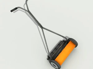 push reel lawn mower - low poly 3D Model