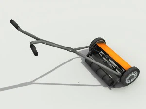 push reel lawn mower - low poly 3D Model