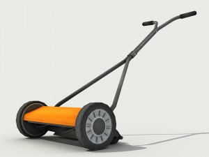push reel lawn mower - low poly 3Dモデル