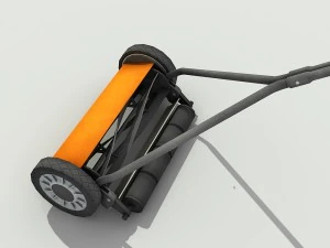push reel lawn mower - low poly 3D Model
