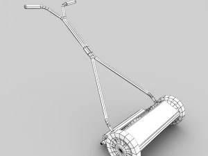 push reel lawn mower - low poly 3D Model