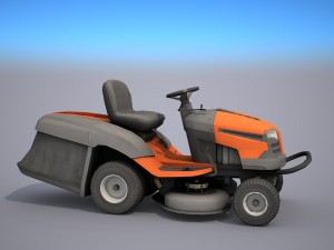 riding lawn mower - low poly 3D Model