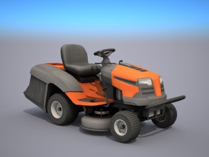 riding lawn mower - low poly 3D Модель