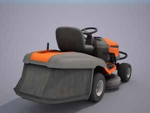 riding lawn mower - low poly 3D Модель