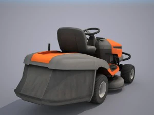 riding lawn mower - low poly 3D Model