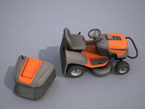 riding lawn mower - low poly 3D Модель