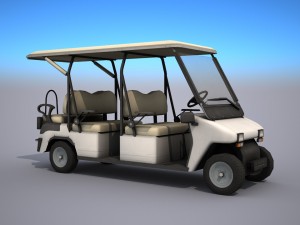 golf cart - low poly 3D Модель