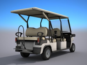golf cart - low poly 3D Модель