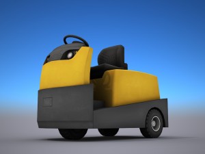 tow tractor - low poly 3D Model