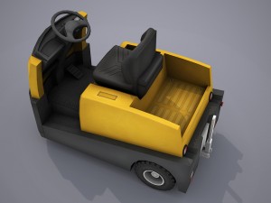 tow tractor - low poly 3D Model