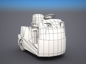 tow tractor - low poly 3D Model