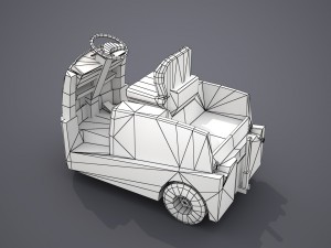 tow tractor - low poly 3D Model