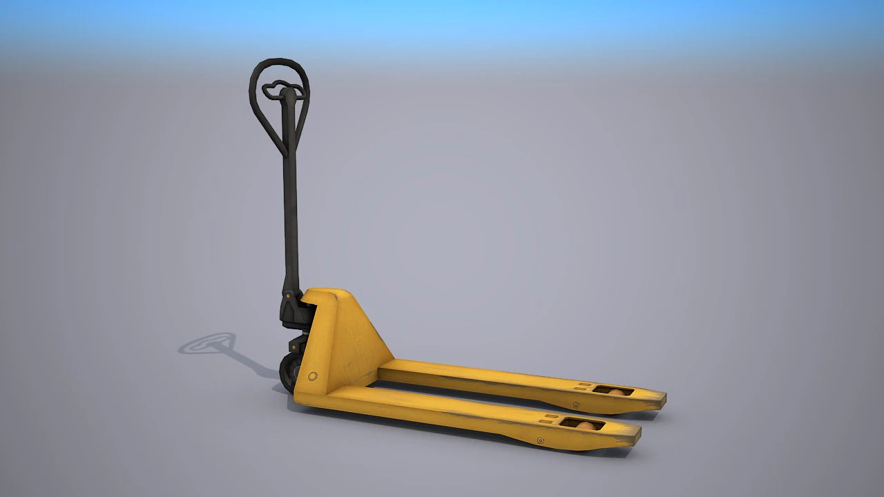 pallet jack - low poly 3D Model .c4d .max .obj .3ds .fbx .stl .blend 