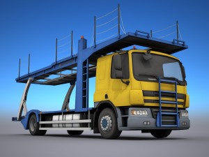 car carrier truck - low poly 3D Models