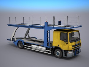 car carrier truck - low poly 3D Модель