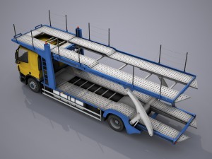 car carrier truck - low poly 3D Модель
