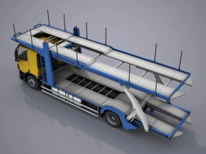автомобіль вантажівка - низький полі 3D Модель
