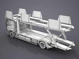 автомобіль вантажівка - низький полі 3D Модель