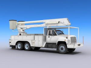 utility bucket truck - low poly 3D Models