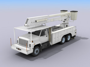 utility bucket truck - low poly 3D Модель