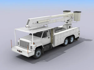 utility bucket truck - low poly 3D Model