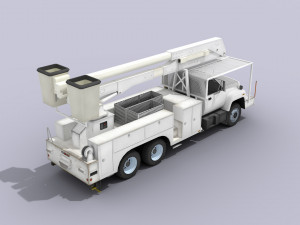 utility bucket truck - low poly 3D Модель
