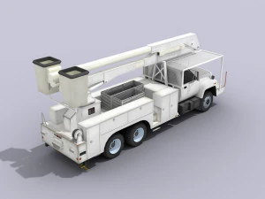 utility bucket truck - low poly 3D Model