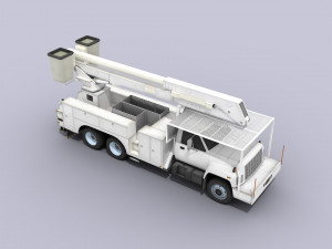 utility bucket truck - low poly 3D Модель