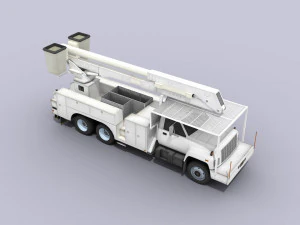 utility bucket truck - low poly 3D Model