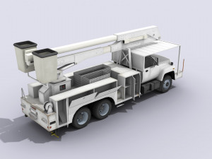 utility bucket truck - low poly 3D Модель