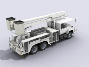 utility bucket truck - low poly 3D Model