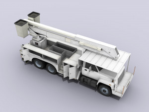 utility bucket truck - low poly 3D Модель