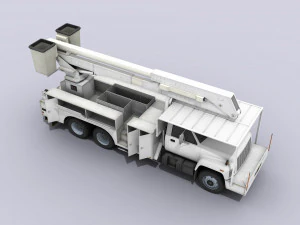 utility bucket truck - low poly 3D Model